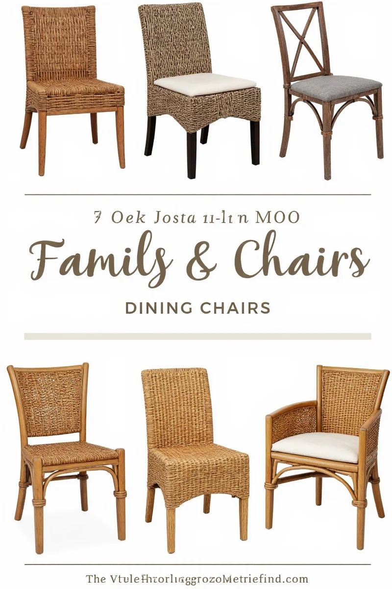 A modern dining area with light wood table and woven wicker chairs, kids drawing at the table.