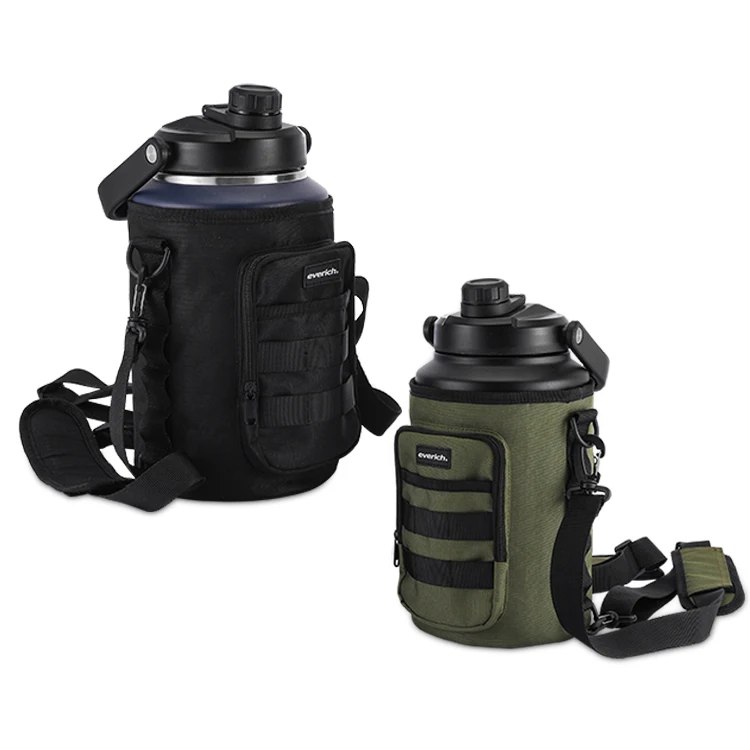 

2021 Hot sells Customized logo vacuum Insulated Water Bottle Carry Bag 1 gallon 128oz vacuum Beer Growler leak proof jug