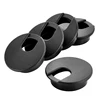 Black Desk Grommet, Plastic Wire Organizers, Computer Cable Hole Cover Plug Cap Insert
