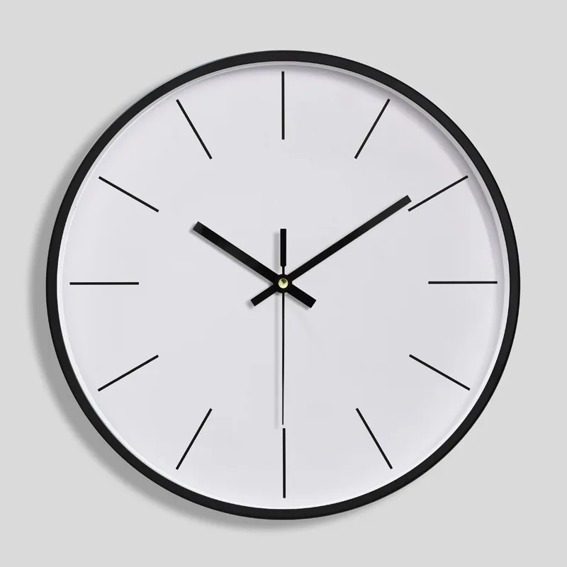 

Minimalist Clock Modern Design Round Wall Clocks Plastic Simple Hanging Watch For Home Living Room Decor reloj de pared 3D