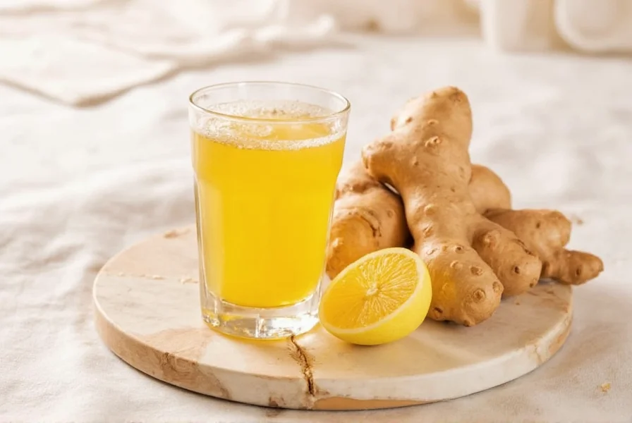 Various ginger shot servings in small glasses with different color variations