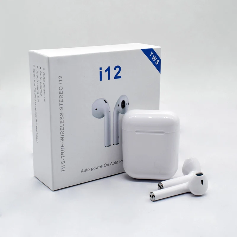 

i12 TWS bluetooth noise cancelling wireless earphone earbugs air inpods 12 headphones for iPhone