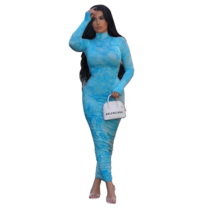 

2021 Hot Selling Summer Casual Dresses Long Sleeve Party Dresses Women