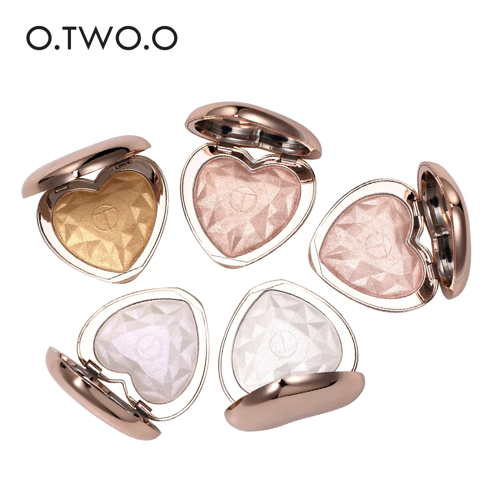 

O.TWO.O Cosmetics High Pigmented 5 Colors Shimmer 3D Diamond Highlighter Makeup Powder