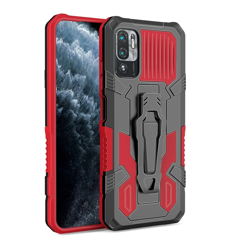 

Shockproof Belt Clip Sport Hybrid Shockproof Back Cover Case For Xiaomi Redmi Note 10 5G Note 10S POCO X3 M3