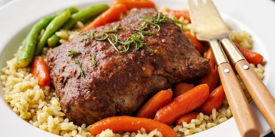 Beef marinating with spices overnight