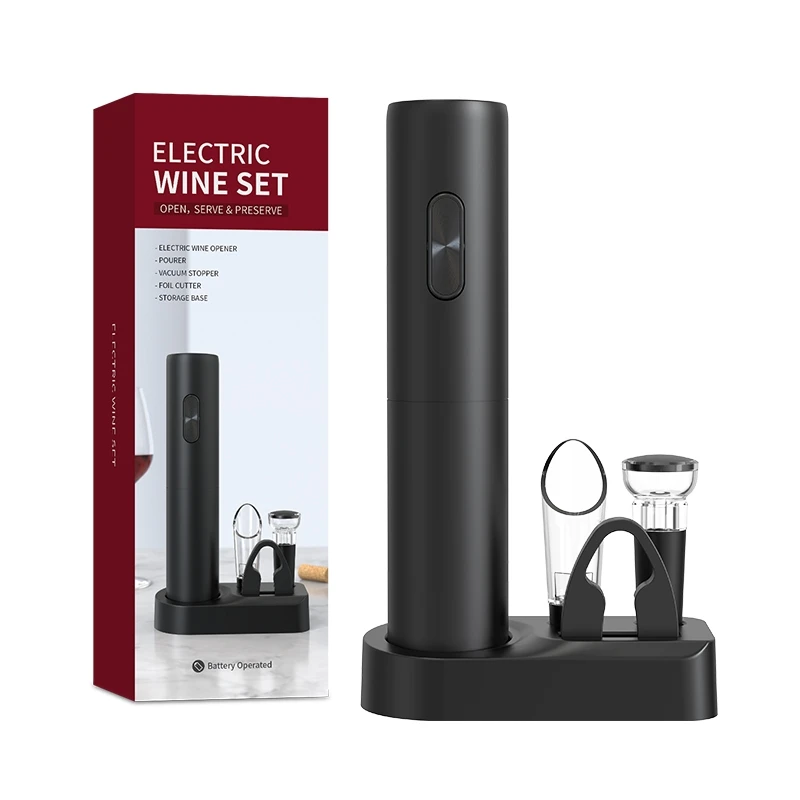 

2022 Popular Trending Automatic Electric Corkscrew Wine Bottle Opener Accessories Gift Set