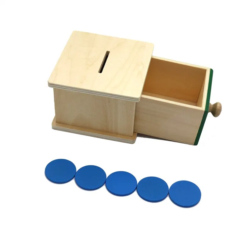 Wooden Montessori color shape sensory toy teaching aids drawer box shape pairing puzzle game educational toys preschool children