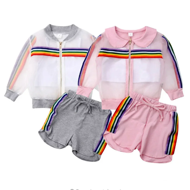 

Amazon Explosive Girls Girls Outing Clothing Summer New Children's Leisure Sports Suit