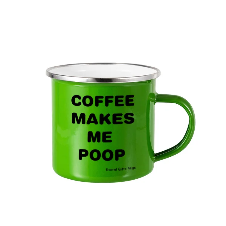 

Mikenda Enamel ceramic mug with customized logo ceramic coffee mug American style