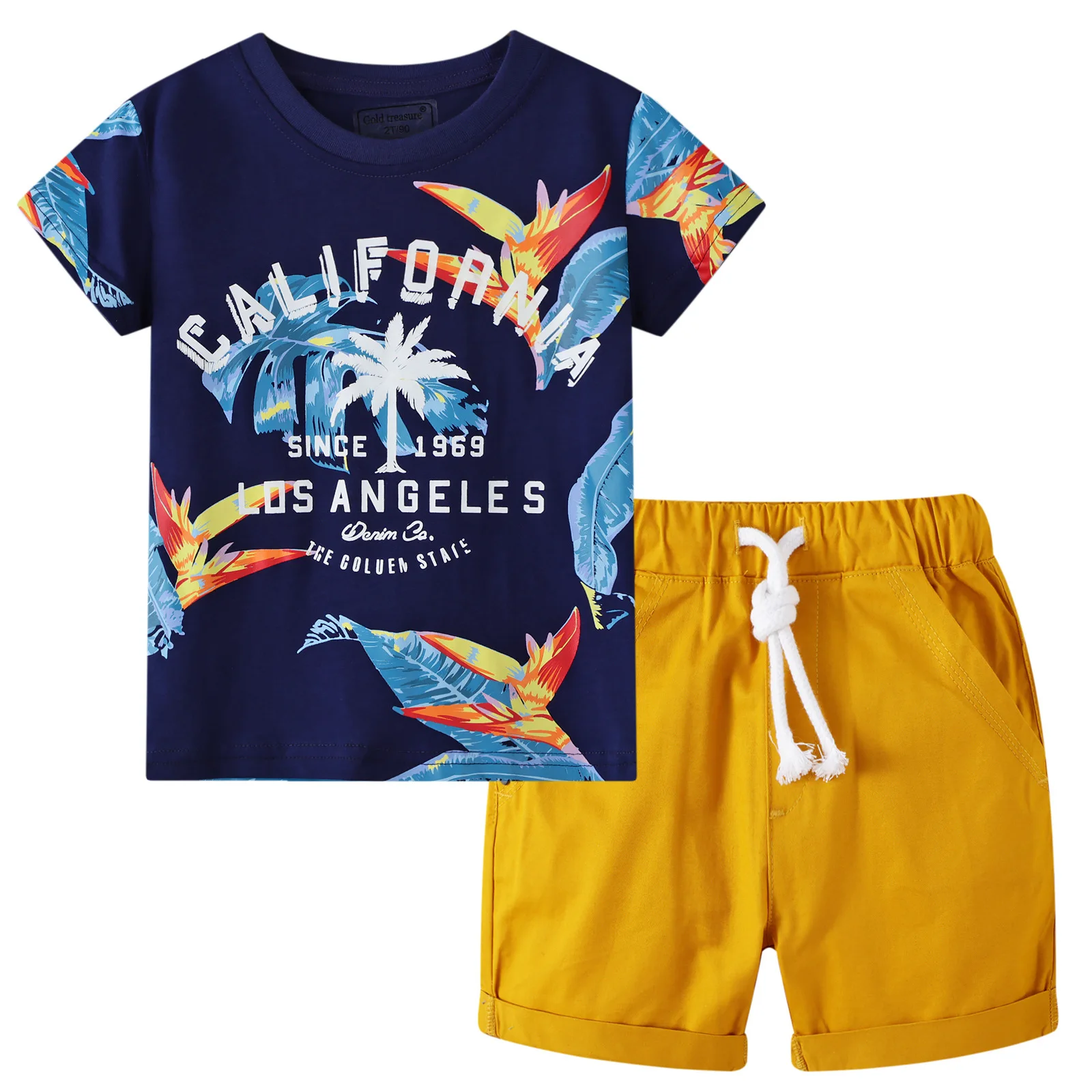 

Summer Boys Clothing Sets Kids Cotton T-Shirt+Pants 2Pcs Children Suits Baby Boys Clothes Set, Picture shows