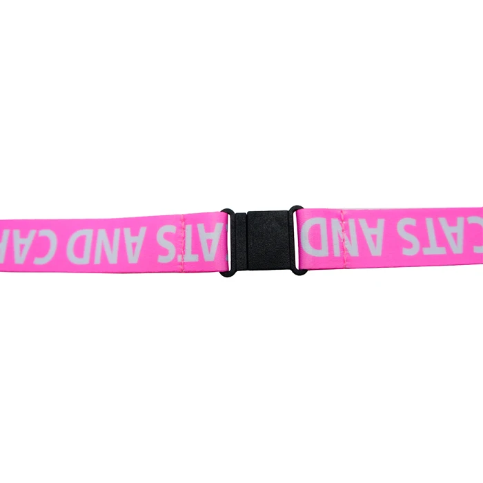 Custom printed cool designs personalized love pink lanyards