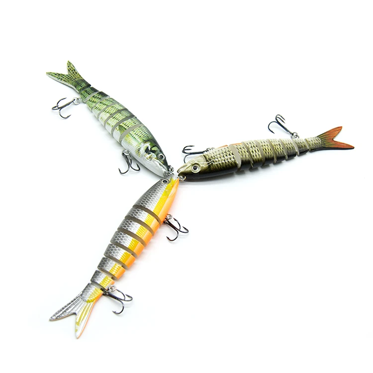 

Segmented Fishing Lures Jointed Crankbait Swimbait 8 Segment Hard Artificial Bait For Tackle Lure, 5 colors as you can see