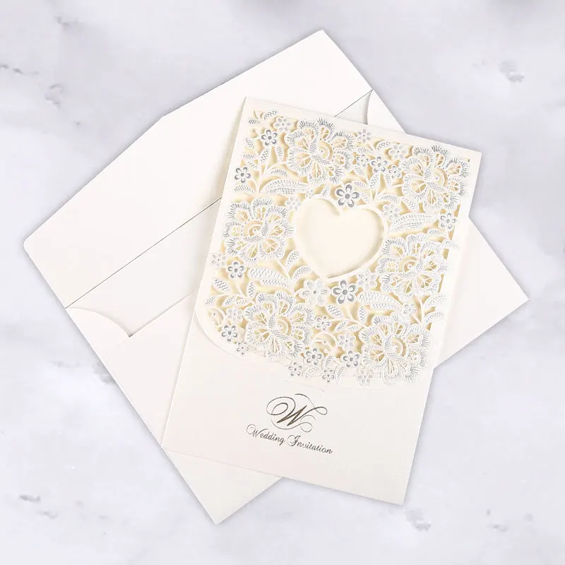 
luxury wedding invitations , heart shaped beige wedding invitations luxury 