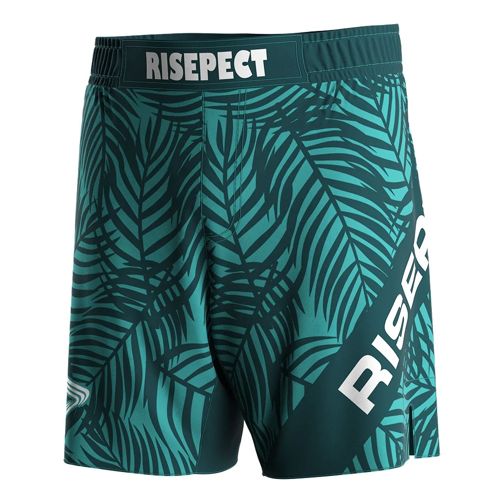 Custom Men's Sublimation MMA BJJ Grappling Shorts Elastic Waist Side Slit Quick Dry for Boxing Martial Arts Athletic Training