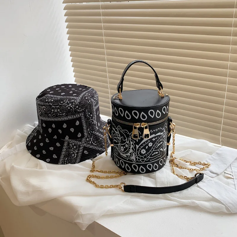 

New Trend Designer Handbags Famous Brands Waist flower Purses And Hat Set Women Purses And Handbags, Customizable