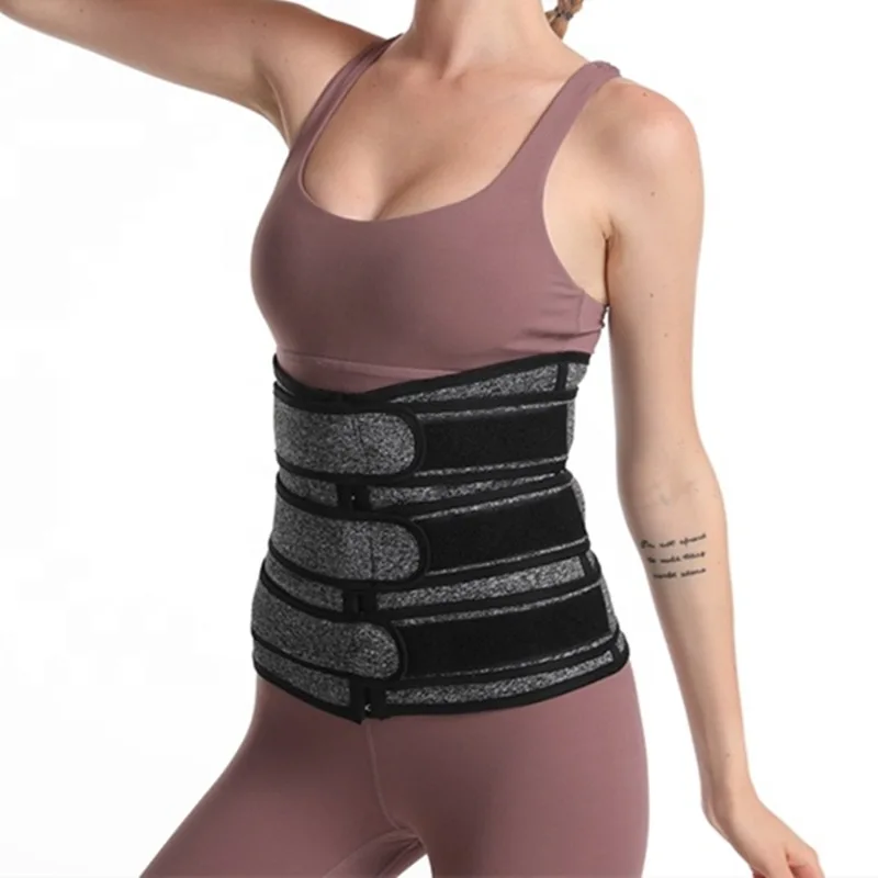 

Fitness exercise steel bracing waistband ladies exercise abdomen with snowflake three breasted three belts, Picture