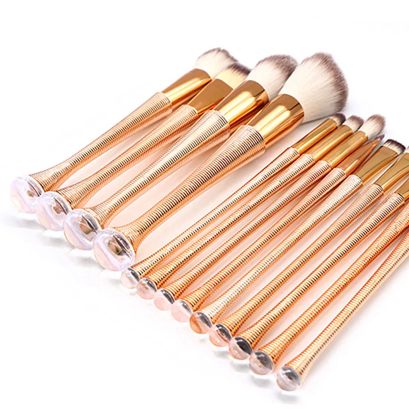 

OEM 13 portable makeup brushes, spiral small waist multifunctional brush set
