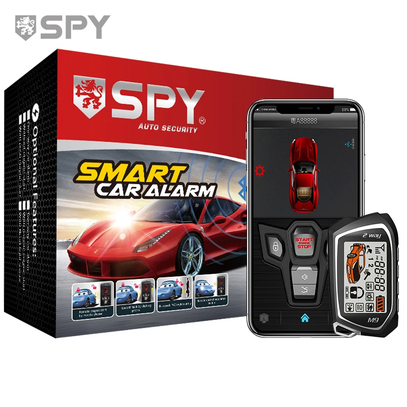 

SPY remote starter two way universal car alarm system central kit keyless remote control car security