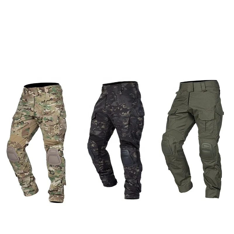 

IDOGEAR Men G3 Multicam Hunting Tactical Trousers Camouflage Combat Pants with Knee Pads