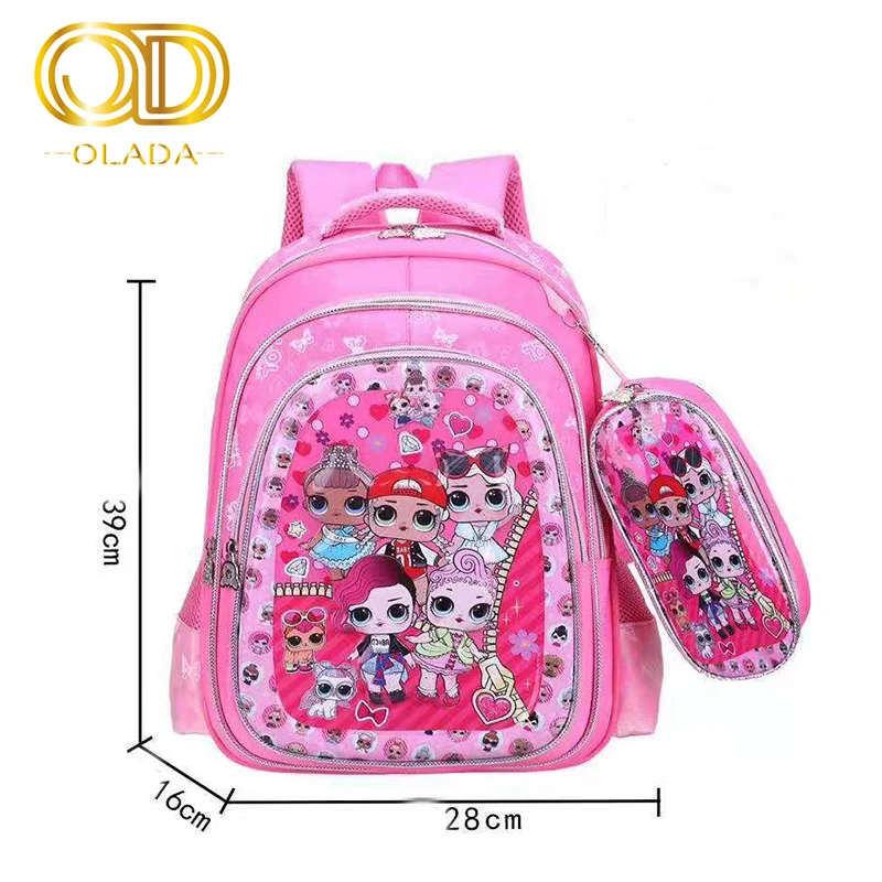 

Hot product 2020 cartoon 3D eva waterproof with pencil bag LOL kids bagpack school mochila rucksack backpack for boys and girls, Sapphire blue,rose red, blue, dark,or customized