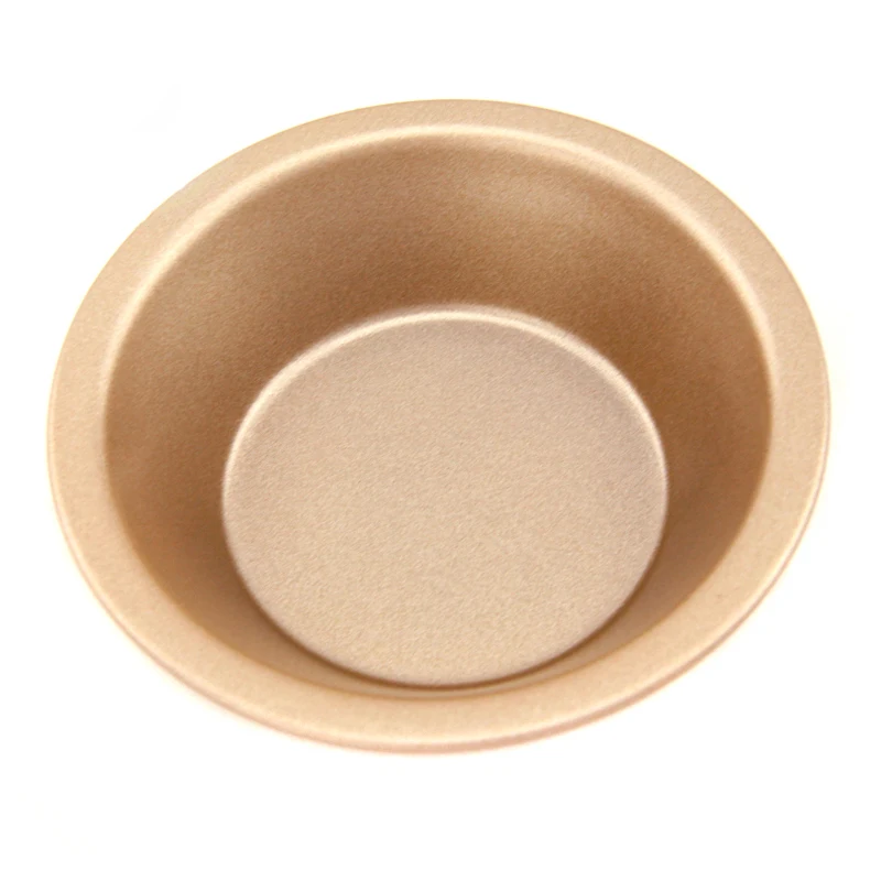 

Household Heavy Duty 5 Inch Non-Stick Carbon Steel Hamburger Baking Mold, Champagne gold
