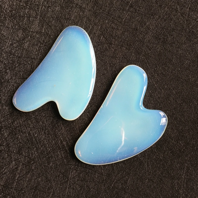 

100% Natural Jade Stone Slimming Handmade Opalite Massage Heart Gua Sha Tool