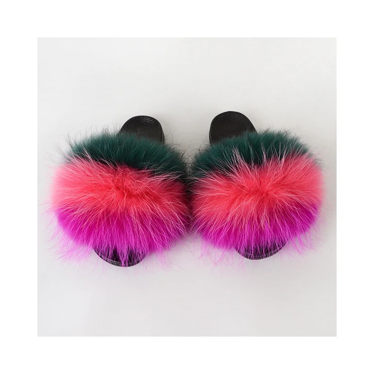 

Colorful Fur House Slides Real Fur Slides For Your Selection, Customized color