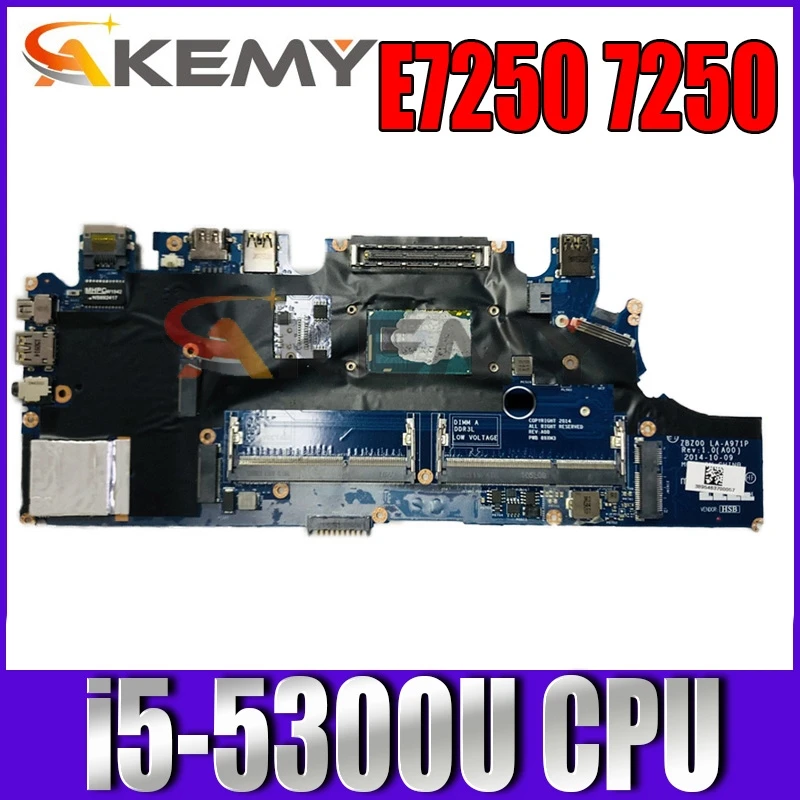

FOR DELL Latitude E7250 7250 Laptop motherboard G9CNK 0G9CNK CN-0G9CNK With i5-5300U CPU LA-A971P 100% fully tested