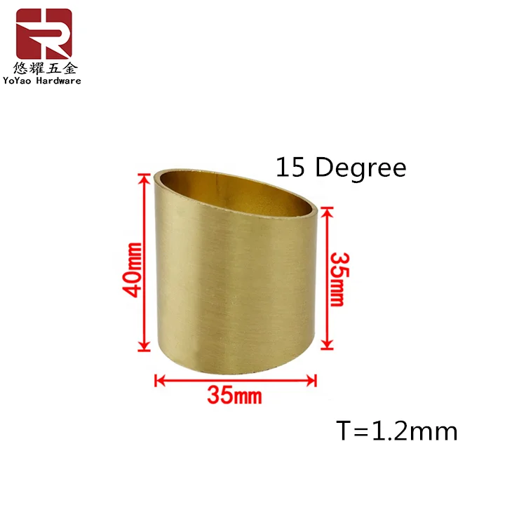  Chair Sofa Leg Cover Bevel Brass Table Feet Leg Covers 