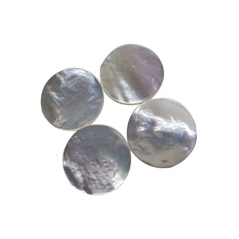 

Natural mop shell double flat 20mm mother of pearl coin disc for DIY jewelry