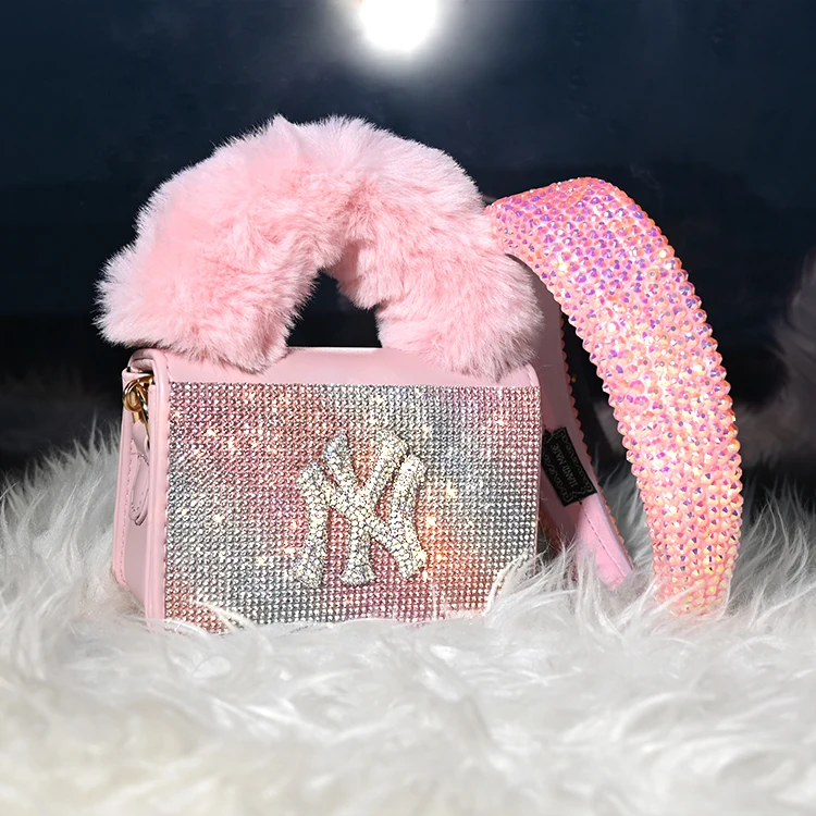 

diamond ny purse small ny crossbody purse bling bling new york purse and headband set, 11 colours