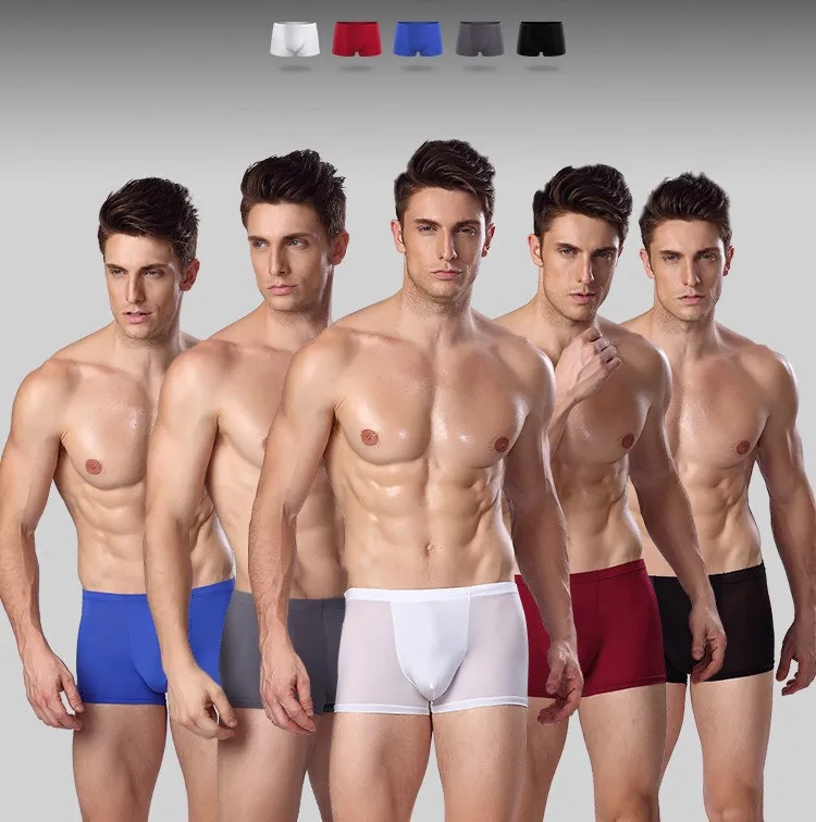 

wholesale boy sexy men summer transparent men underwear, Black, gray, red, blue, white