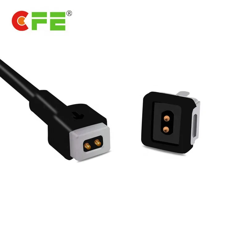 Male and females 2pin magnetic charging USB cable connector for LED