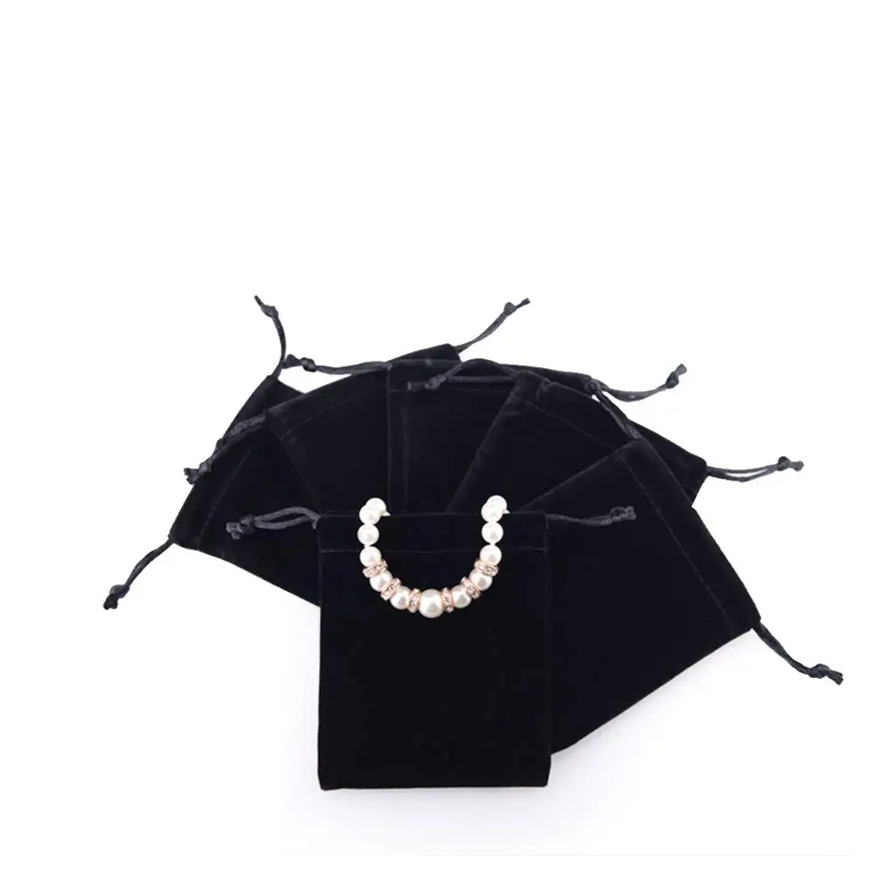 

Custom printed drawstring flannel jewelry display pouch dust bags with logo