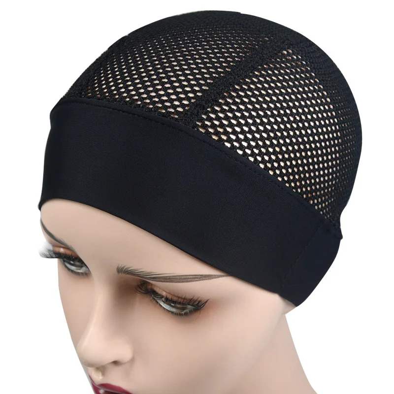 

Cheap Factory Prices High Elastic Comfortable Breathable Ventilated Mesh Dome Wig Caps For Fixed Wigs, Black, brown, complexion