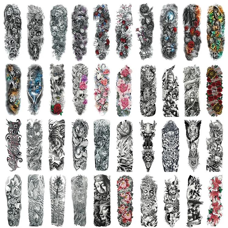 Custom Fashion Tattoo Sticker Art Body Hand Sex Tattoo Sticker For Men 