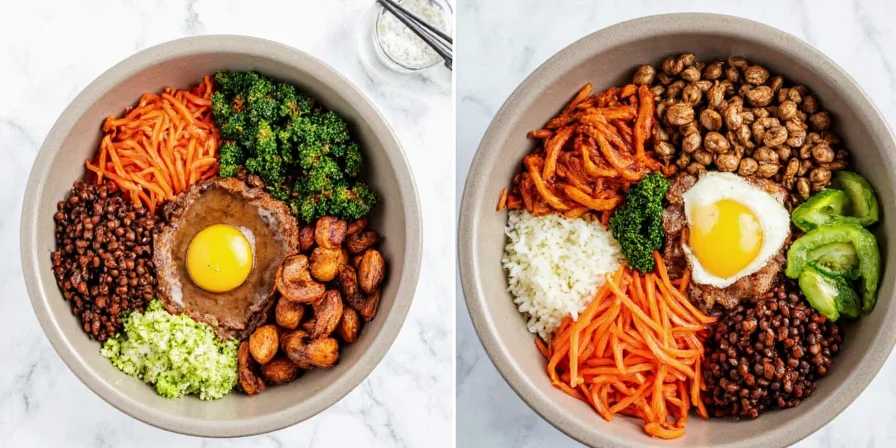 Colorful Bibimbap Bowl Close-Up