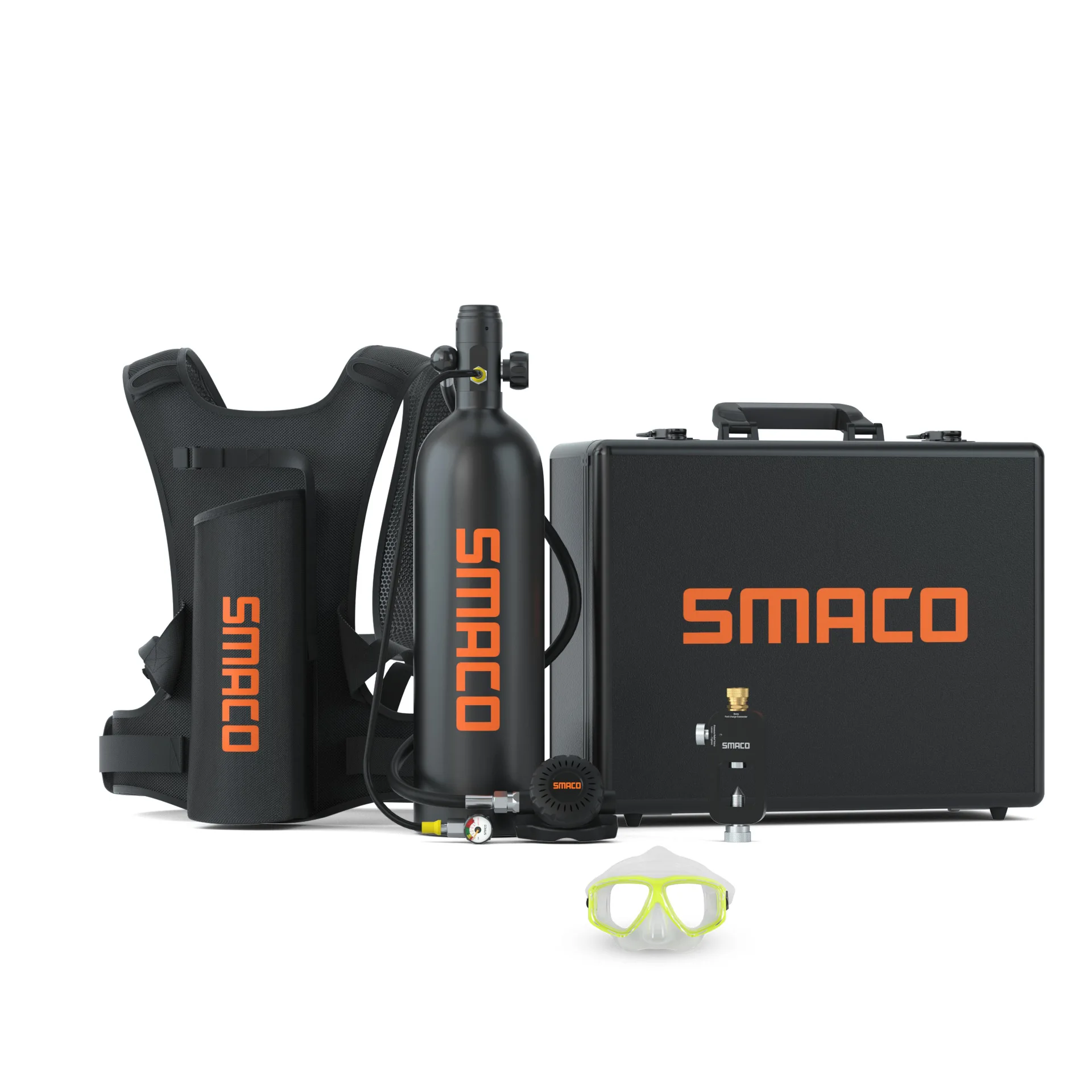 

SMACO 2L S700pro new set air oxygen tank up to 25minutes dive scuba system diving equipment kit
