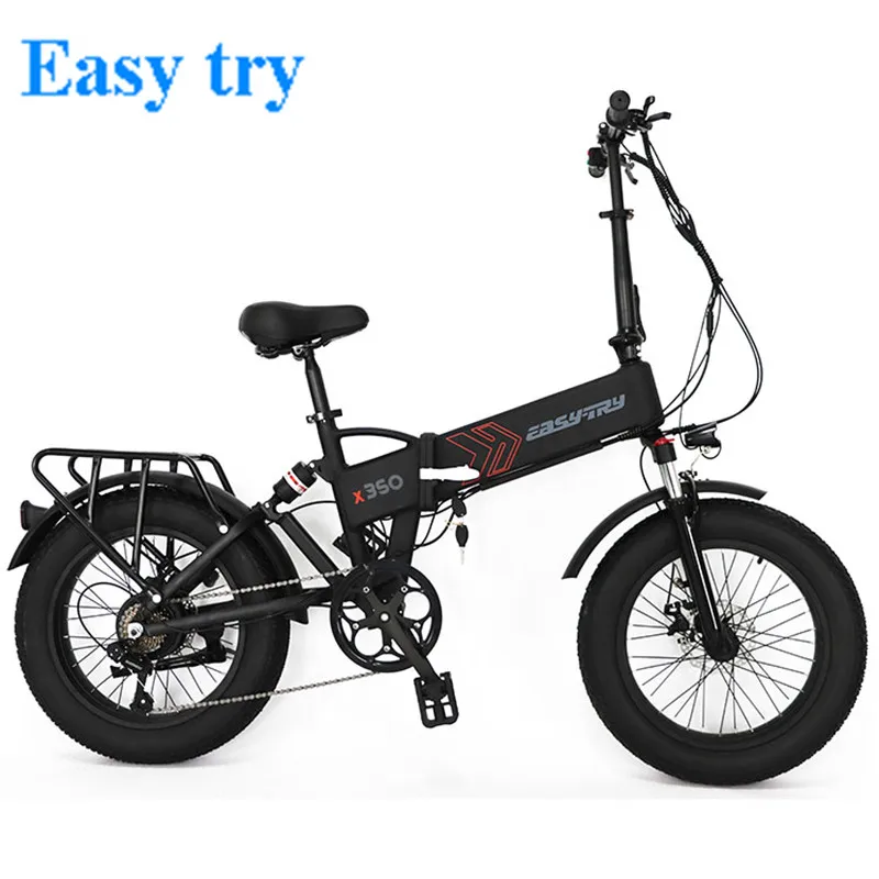 

20 * 4.0 inch Fat tires Aluminum alloy 6061 Frame 48V 250W 500W 750W suspension Folding Electric Bicycle