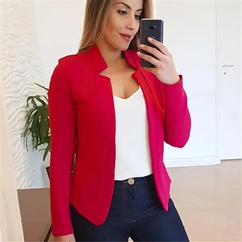 

Winter Women Blazers and Jackets Black Plus Size Cardigan Jacket Warm Suit Office Elegant Cape Blazer Femme Vintage Coat