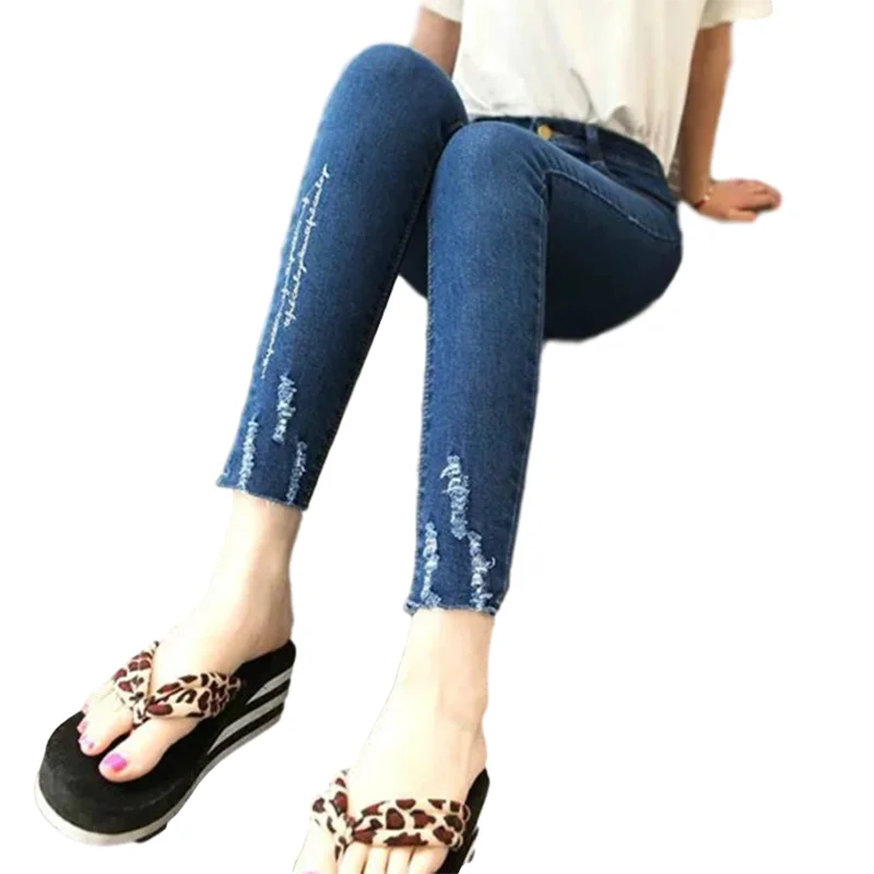 Fashion Private Brand Midwaist Skinny Denim Jeans Cowboy Pencil Thin Women's Jeans
