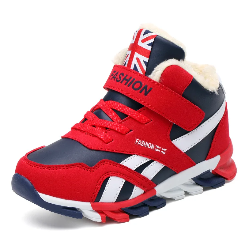 

British Style New Boys Casual Shoes Winter Sturdy TPR Sole Snow Boots Sport Shoes For Boys Winter Boots