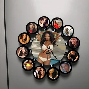 Image of 12 Round Shape Sublimation Blank MDF Wooden Wall Clock