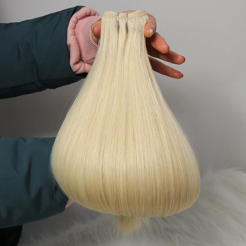 

Changshunfa Unprocessed Blonde Double Weft Human Hair Extensions Weft Hair