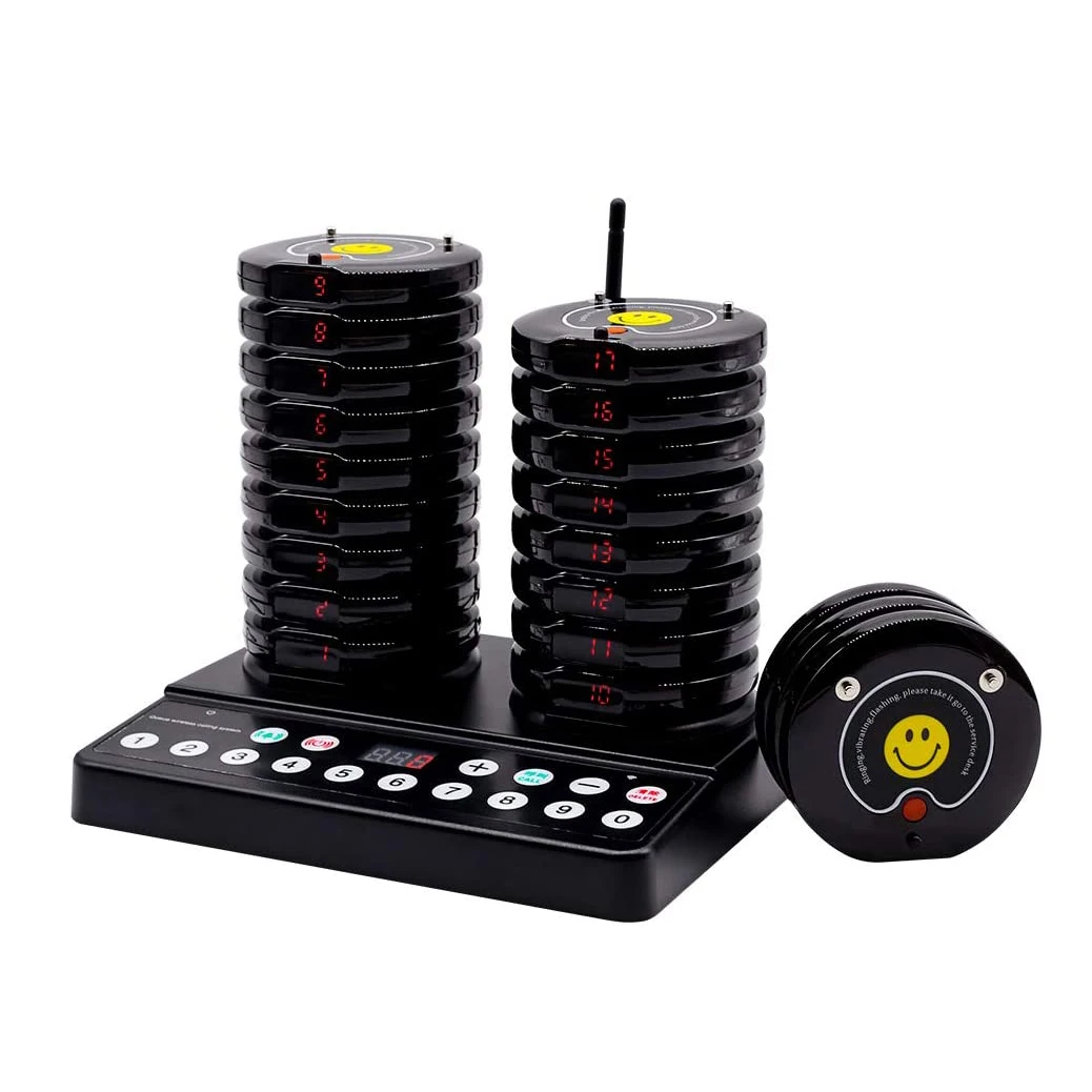 

Daytech 2021 E-P1000 fast food restaurant coaster pager vibrate Restaurant Pagers coaster pager wireless paging system