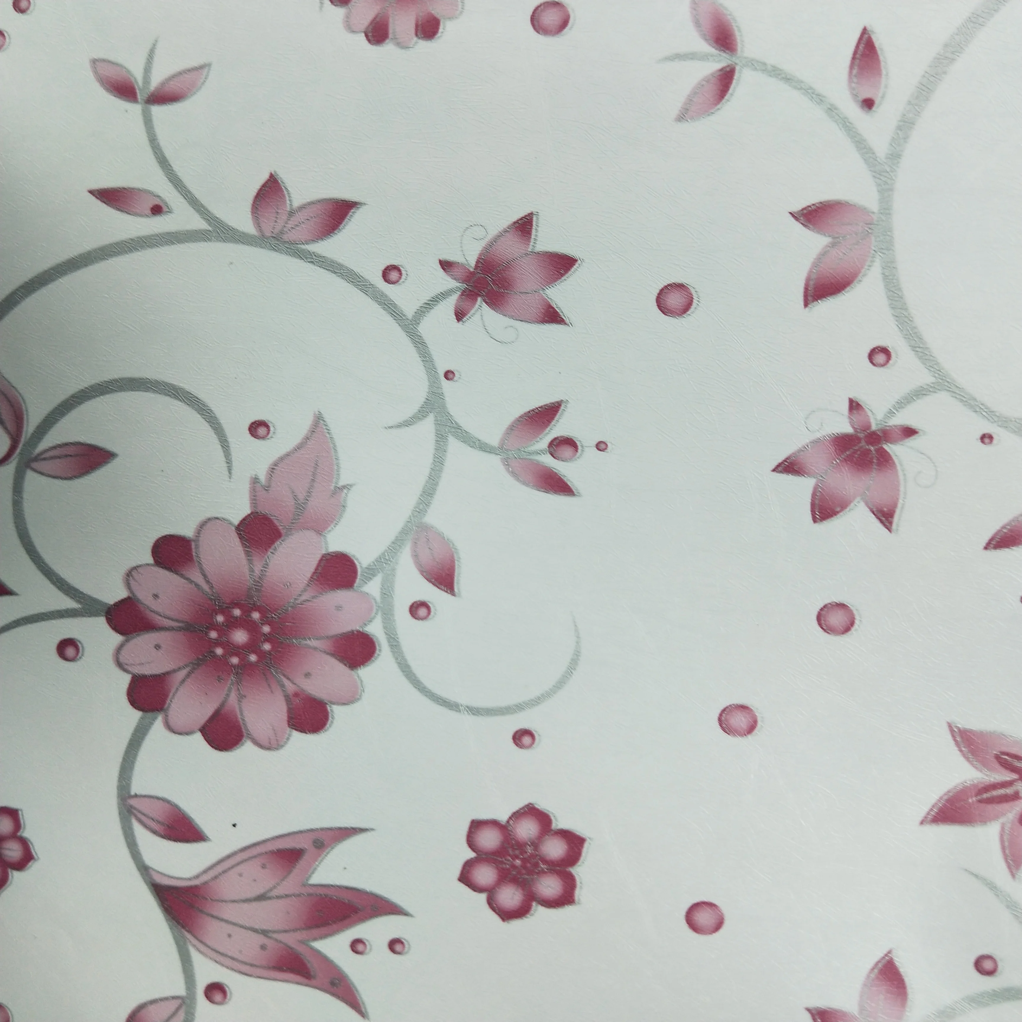 Hot sale  pvc self adhesive flower wallpaper in stock decorative wallpaper with glue