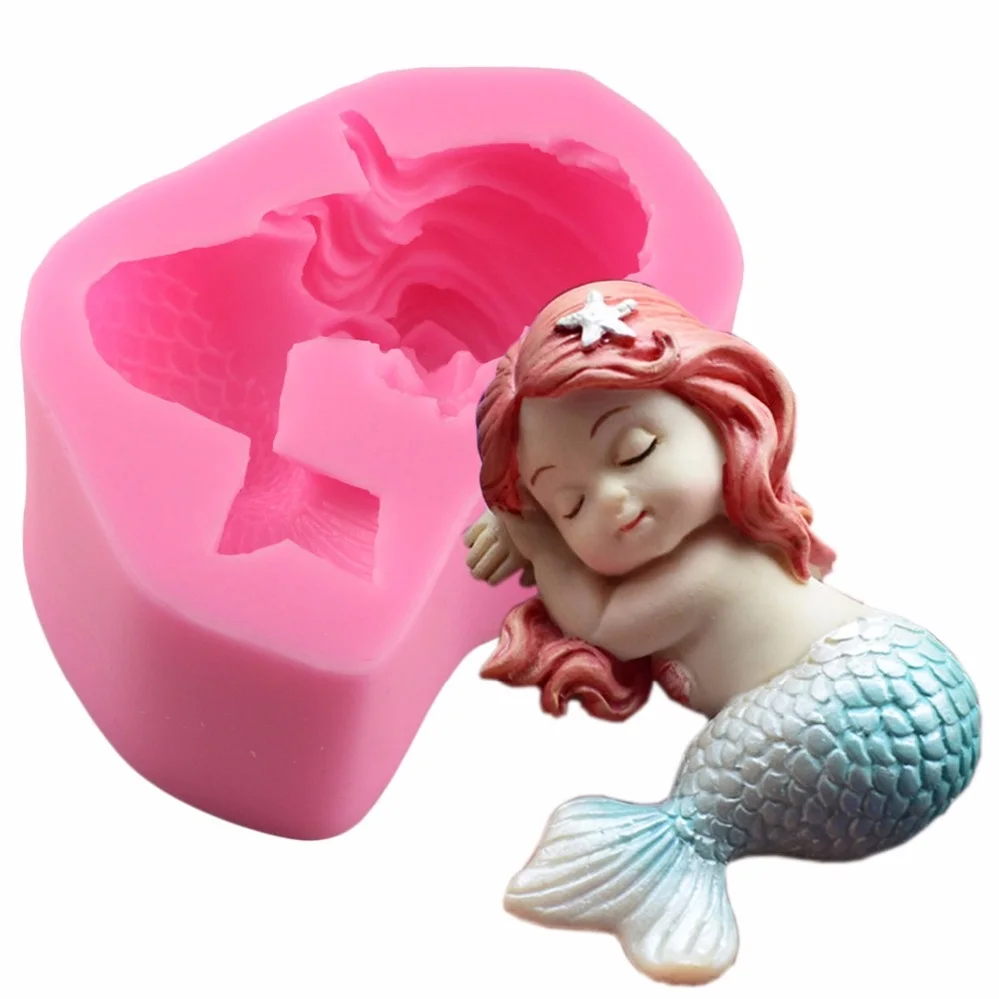 

Top Quality High Quality Silicone Material mermaid Shape Diy Handmade Soap Mold