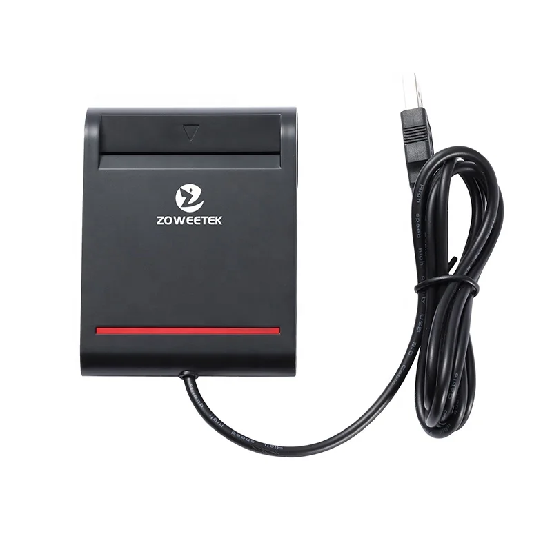 Zoweetek Cac/id/ic Chip Card Reader Single Slot Usb 2.0 Ccid Credit