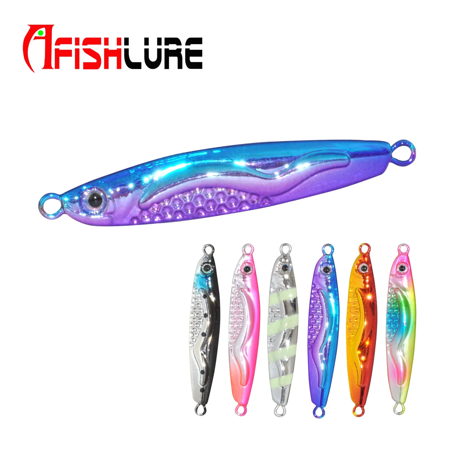 

Metal Lures /5.5cm glow Metal Jigs Fishing Bait Sinking Lure Jigging Vibe Jigging Lures Bass Sea Fishing, 6 color